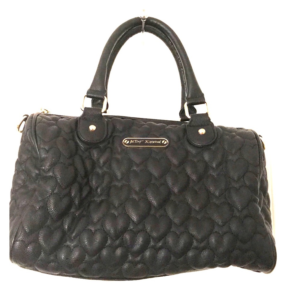 Betsy Johnson Quilted Heart Handbag Purse 👛